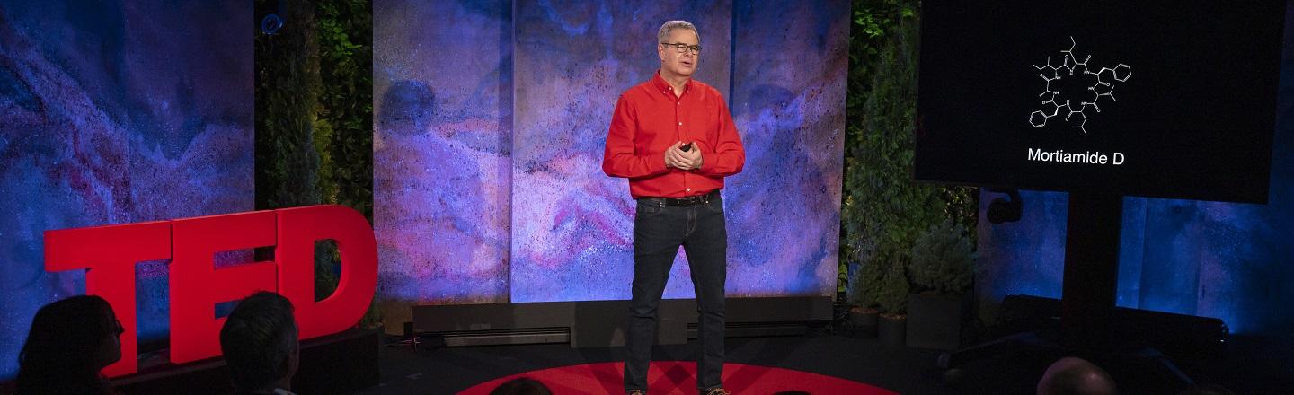 Normand Voyer on the TED Theatre stage in New York